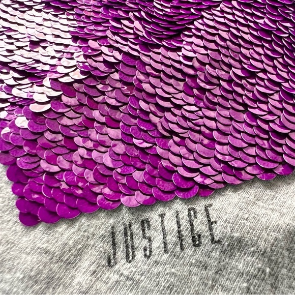 💜Justice flip sequin heart tee - Picture 6 of 10